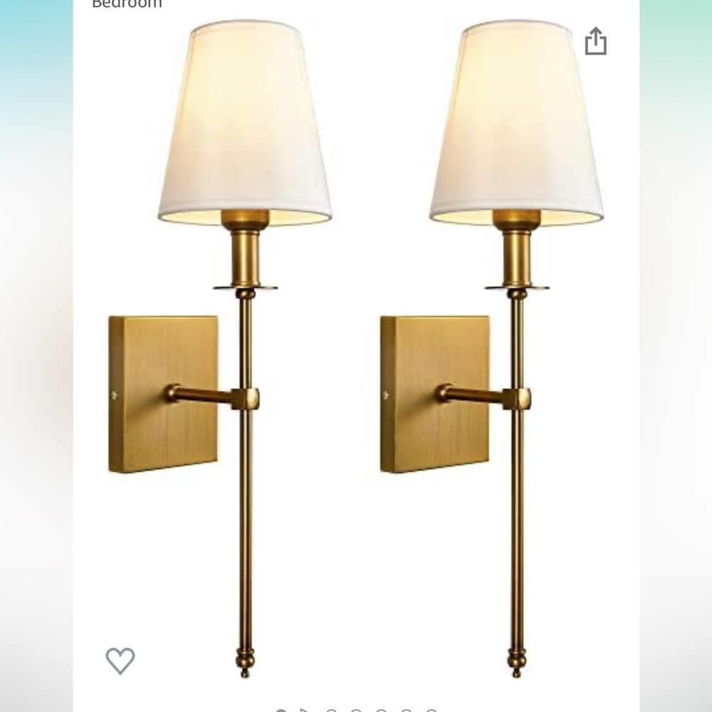 Set of Antique Gold Sconces, still in the box